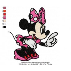 Minnie Mouse 34 Embroidery Designs